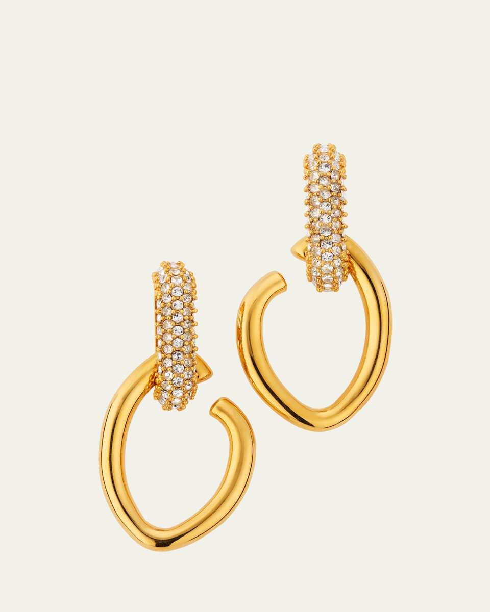 Pave O Drop Earrings